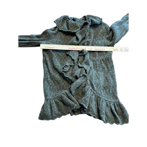 Ralph Lauren Gray Ruffle Sweater - Picture 1 of 11